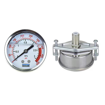 Water Pressure Gauge Liquid Filled Pressure Gauge