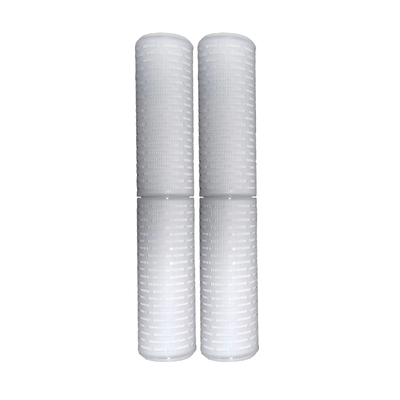 20 Inch 0.1/0.22/0.45/ 1/5 Micron Pleated Filter Cartridge for Industrial Reverse Osmosis Filtration Systems