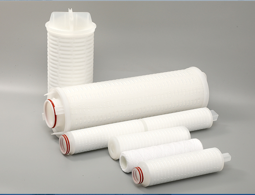 20 Inch 0.1/0.22/0.45/ 1/5 Micron Pleated Filter Cartridge for Industrial Reverse Osmosis Filtration Systems