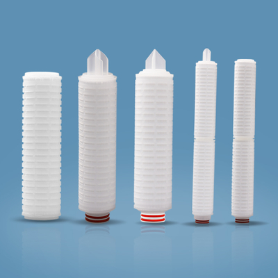 20 Inch 0.1/0.22/0.45/ 1/5 Micron Pleated Filter Cartridge for Industrial Reverse Osmosis Filtration Systems